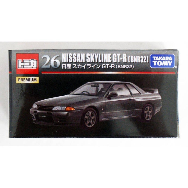 TAKARA TOMY تاكارا تومي توميكا بريميوم 26 نيسان سكايلاين GT-R (BNR32) سيارة مصبوبة (1:64، رمادي داكن) - Image 1